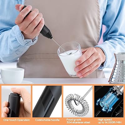 Kitchen Powerful Stirrer Milk Frother Handheld Foam Maker for Lattes Whisk Drink Mixer Coffee Electric Egg Beater