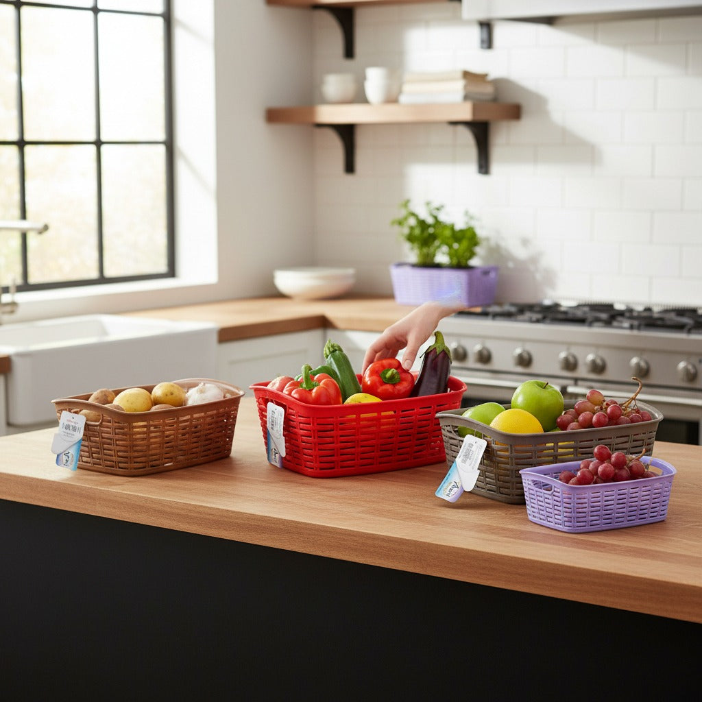 Aroni Household 3 in 1 Elegant Fruit and Vegetable Basket Set