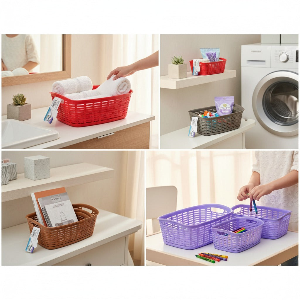 Aroni Household 3 in 1 Elegant Fruit and Vegetable Basket Set