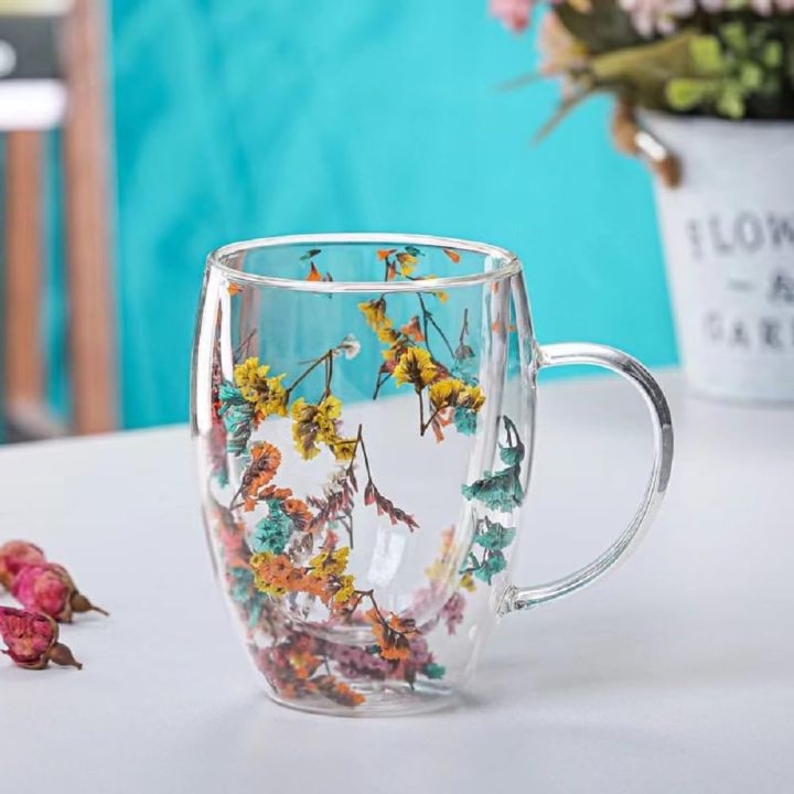 Flower Double Glass