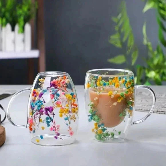 Flower Double Glass