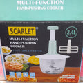FALARI Hand Chopper Vegetable Chopper - Speedy Chopper with 3 Curved Stainless Steel Blades 2000ML