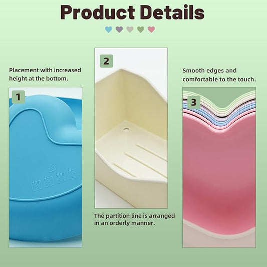 10pcs Multi-color Heart Shaped Plates with Tray