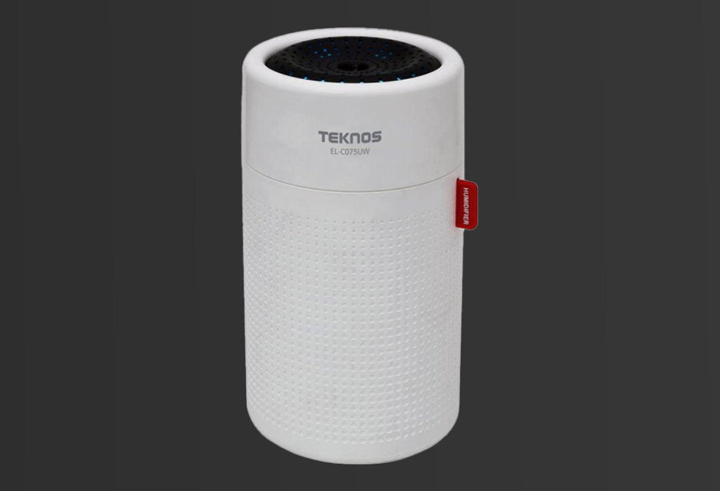 TEKNOS EL-C075UW Rechargeable USB Cylindrical Humidifier, 750mL Capacity (White)