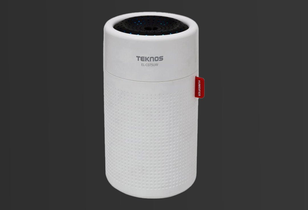 TEKNOS EL-C075UW Rechargeable USB Cylindrical Humidifier, 750mL Capacity (White)