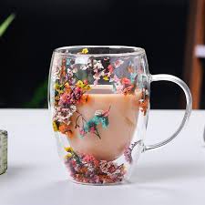Flower Double Glass