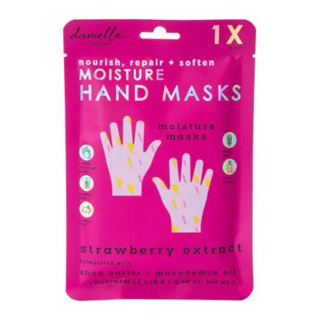 Danielle Creations Moisture Hand Masks, Strawberry (1.13 oz)