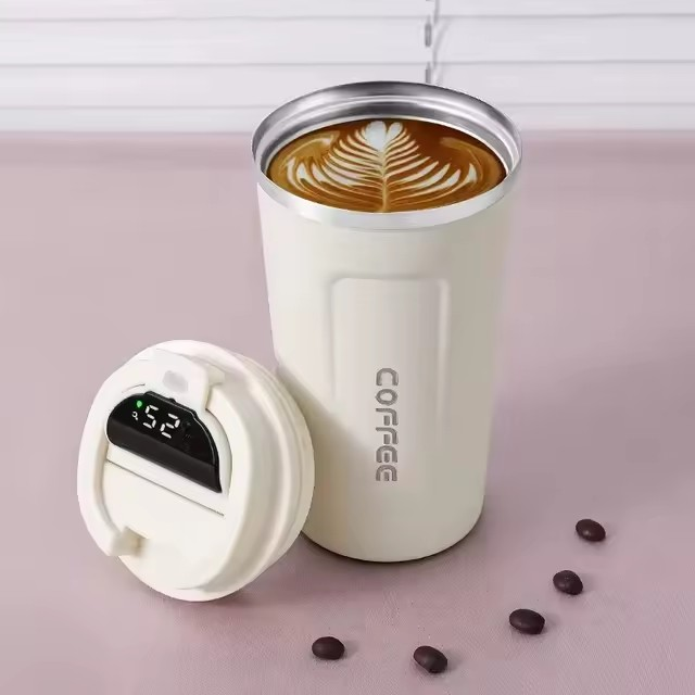 Sleek Stainless Steel Coffee Mug – Insulated Travel Cup for Hot & Cold Drinks